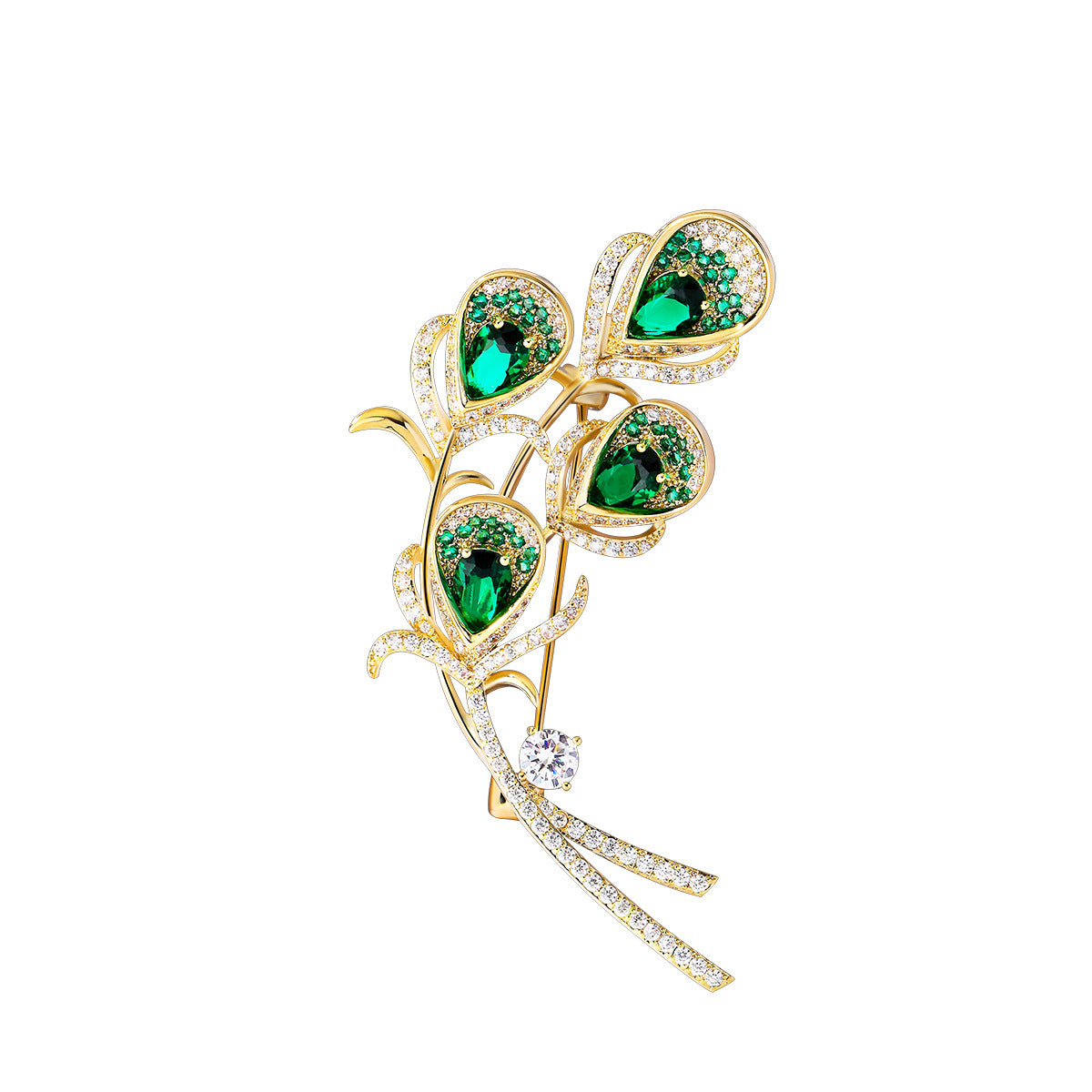 Peacock Feather Brooch