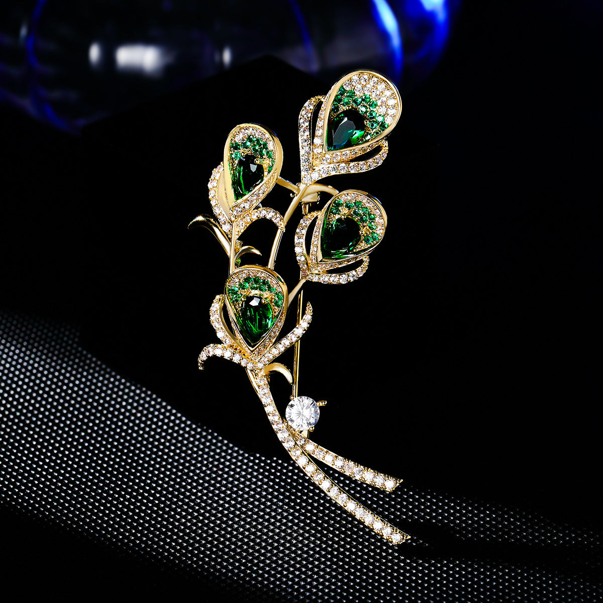 Peacock Feather Brooch