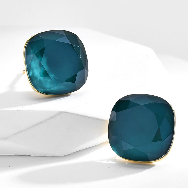 Heart of the Ocean Geometric Crystal Earrings