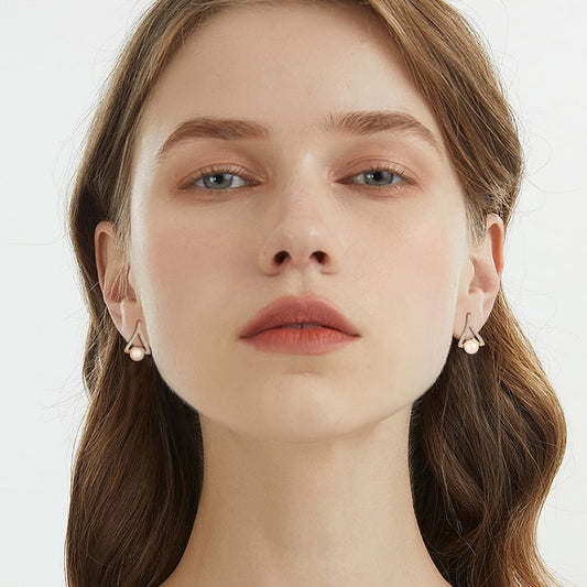 Pearl Heart Earrings