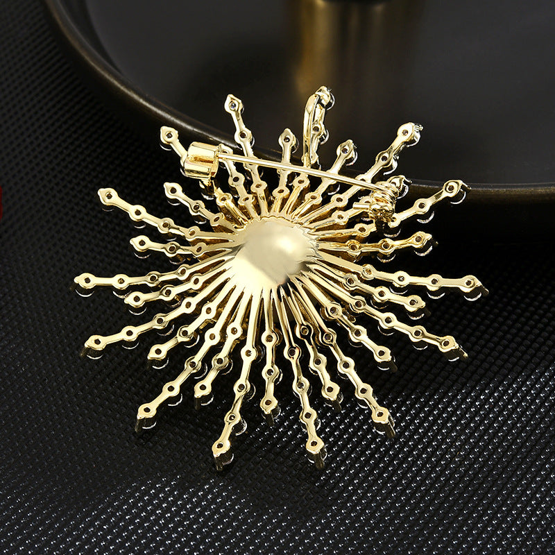 Pearl Sunflower Brooch