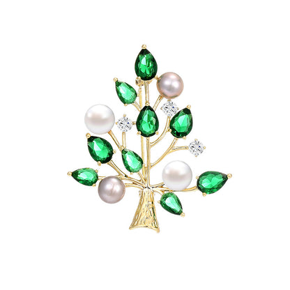 Broche en perles de sapin de Noël