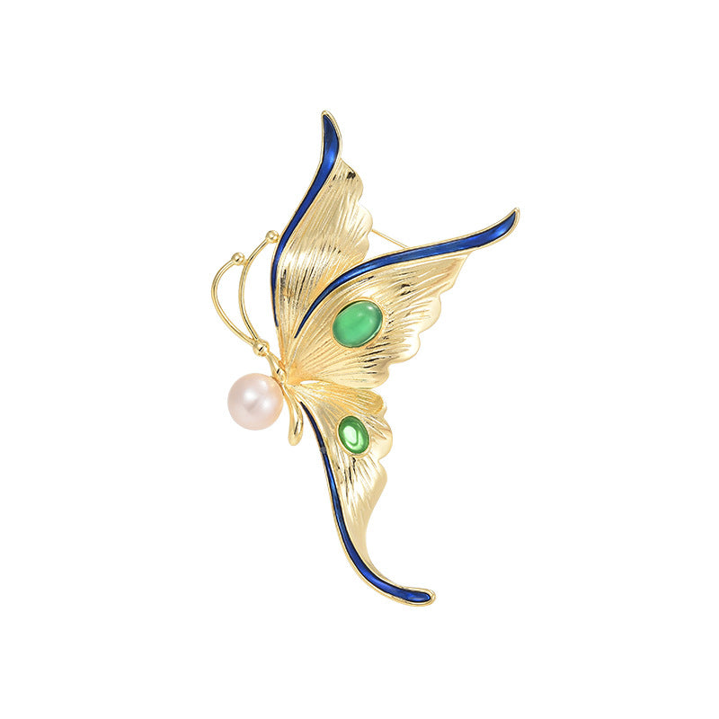 Gold Butterfly Brooch