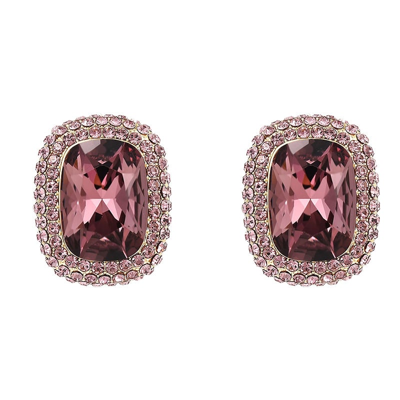 Geometric crystal earrings