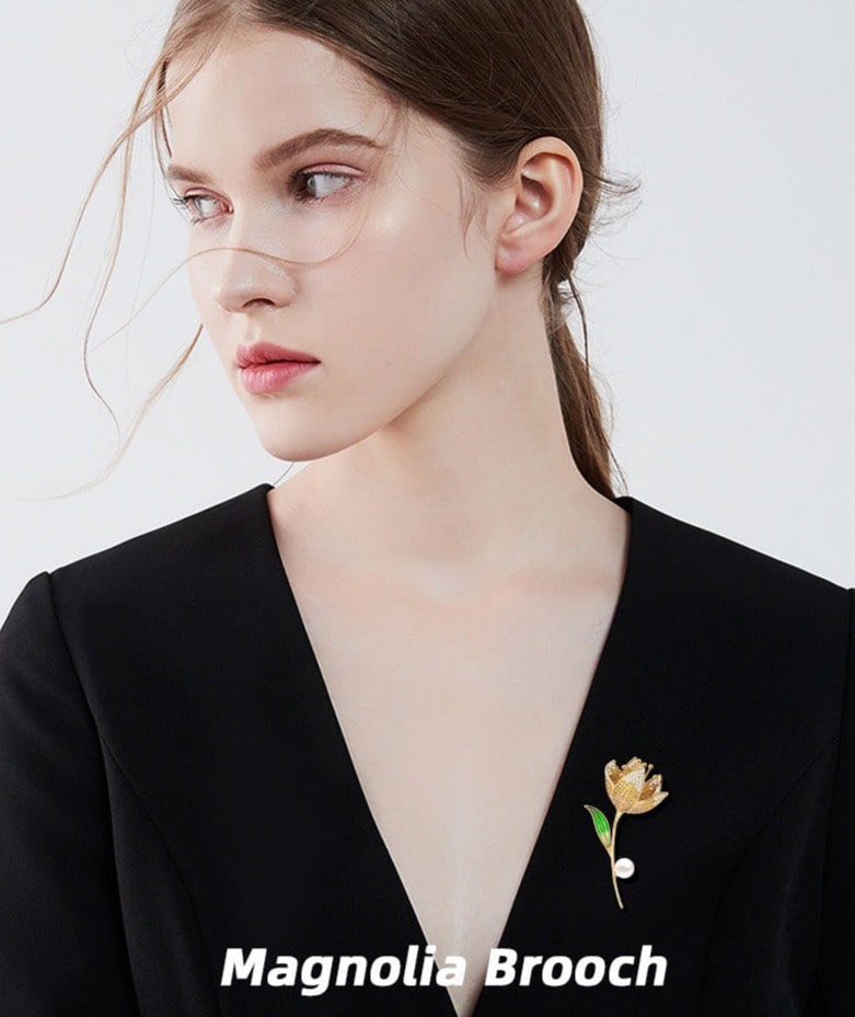 Pearl Magnolia brooch