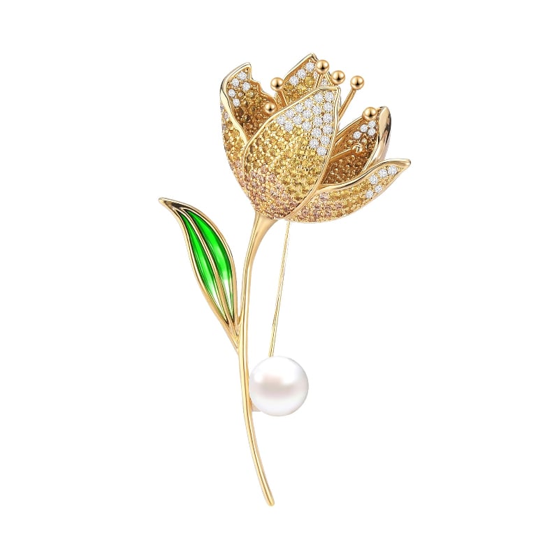 Pearl Magnolia brooch