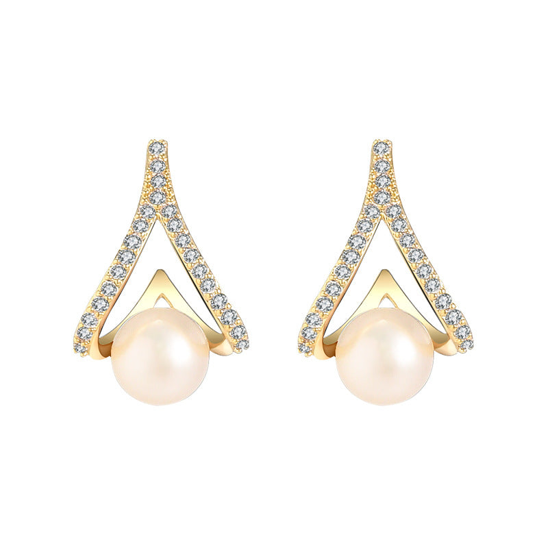 Pearl Heart Earrings