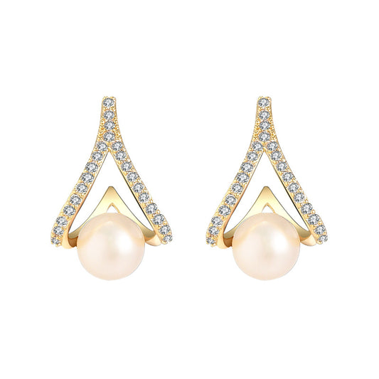 Pearl Heart Earrings